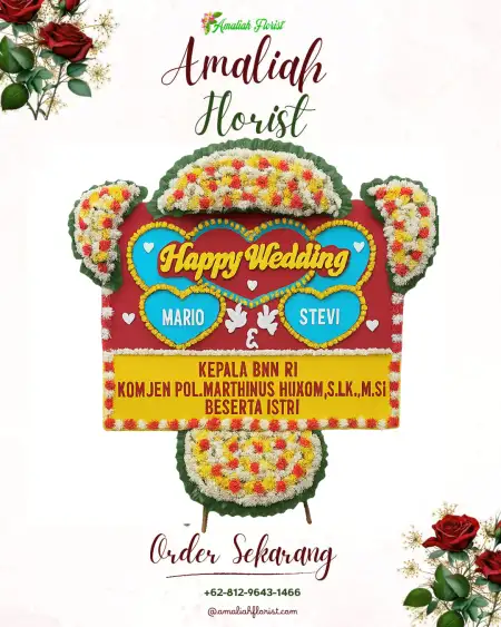 Papan Bunga Pernikahan Dagen